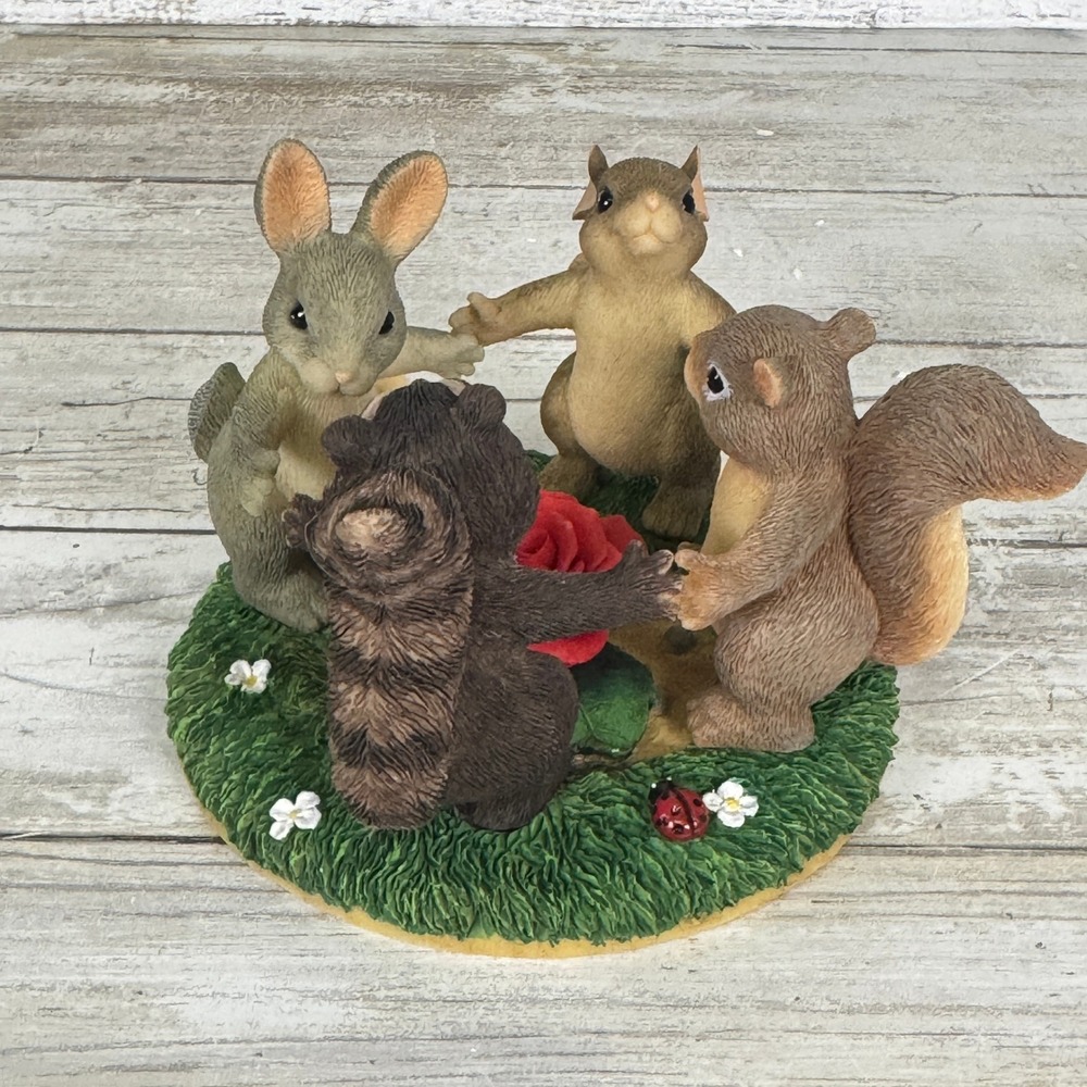 Fitz and Floyd Charming Tails Ring Around The Rosie Figurine 97/15 with Box - Picture 2 of 6